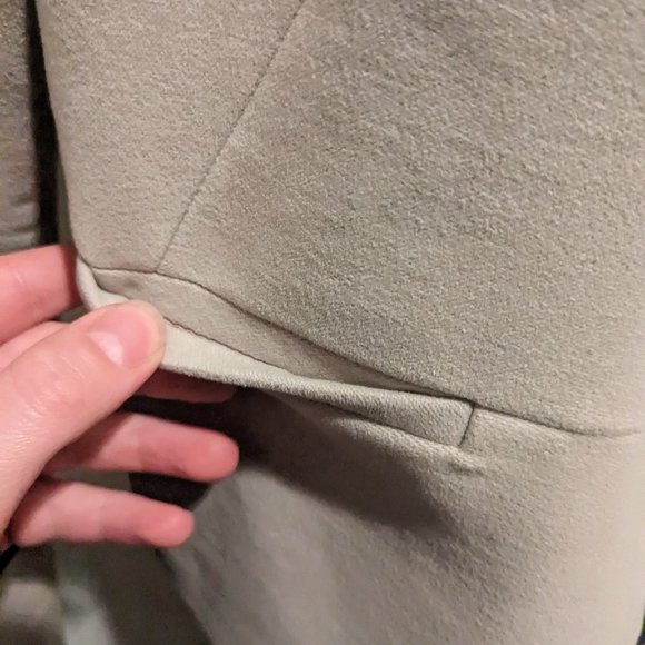 Zara Light Gray Cream Velvet Military Jacket Gold Lion Buttons Size M - Picture 3 of 6